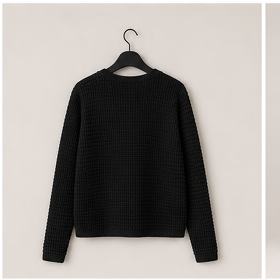 Women's Knit Cardigan Sweaters Fall Fashion Long Sleeve Open Front Button Down Trendy Casual Jacket Winter Clothes - back vie